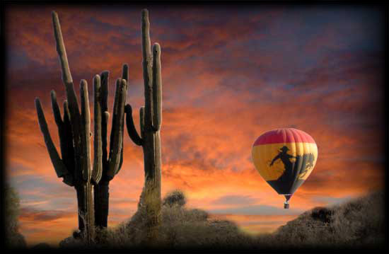 CactusFire Designs - Sunset Balloon ride near Cactus